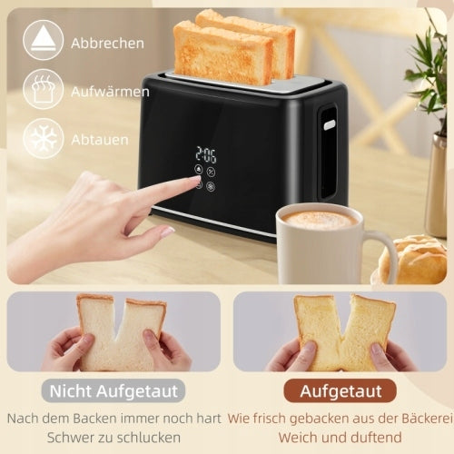 Toaster set, kettle 1,5 L, black Dominant color black