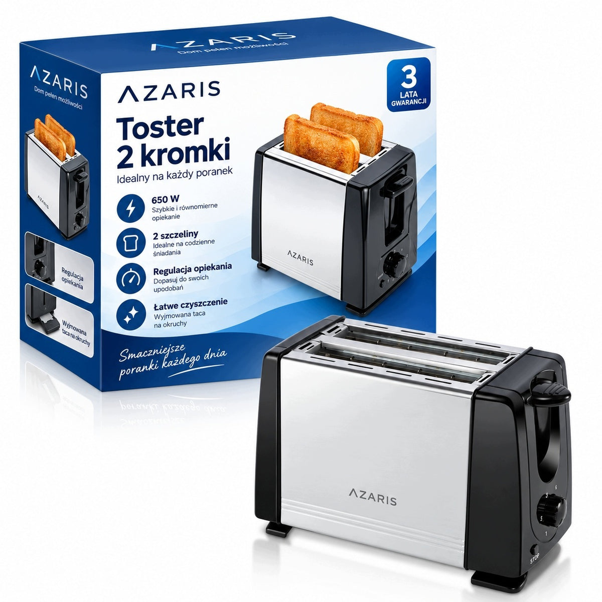 Toaster toaster French crispy sandwiches 650W regulation AZARIS
