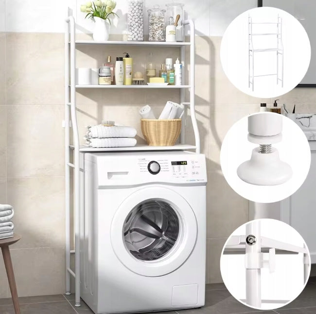 Toilet Washing Machine Rack Bathroom 3 Shelves White Metal Organizer D41 Manufacturer code Organizer D41