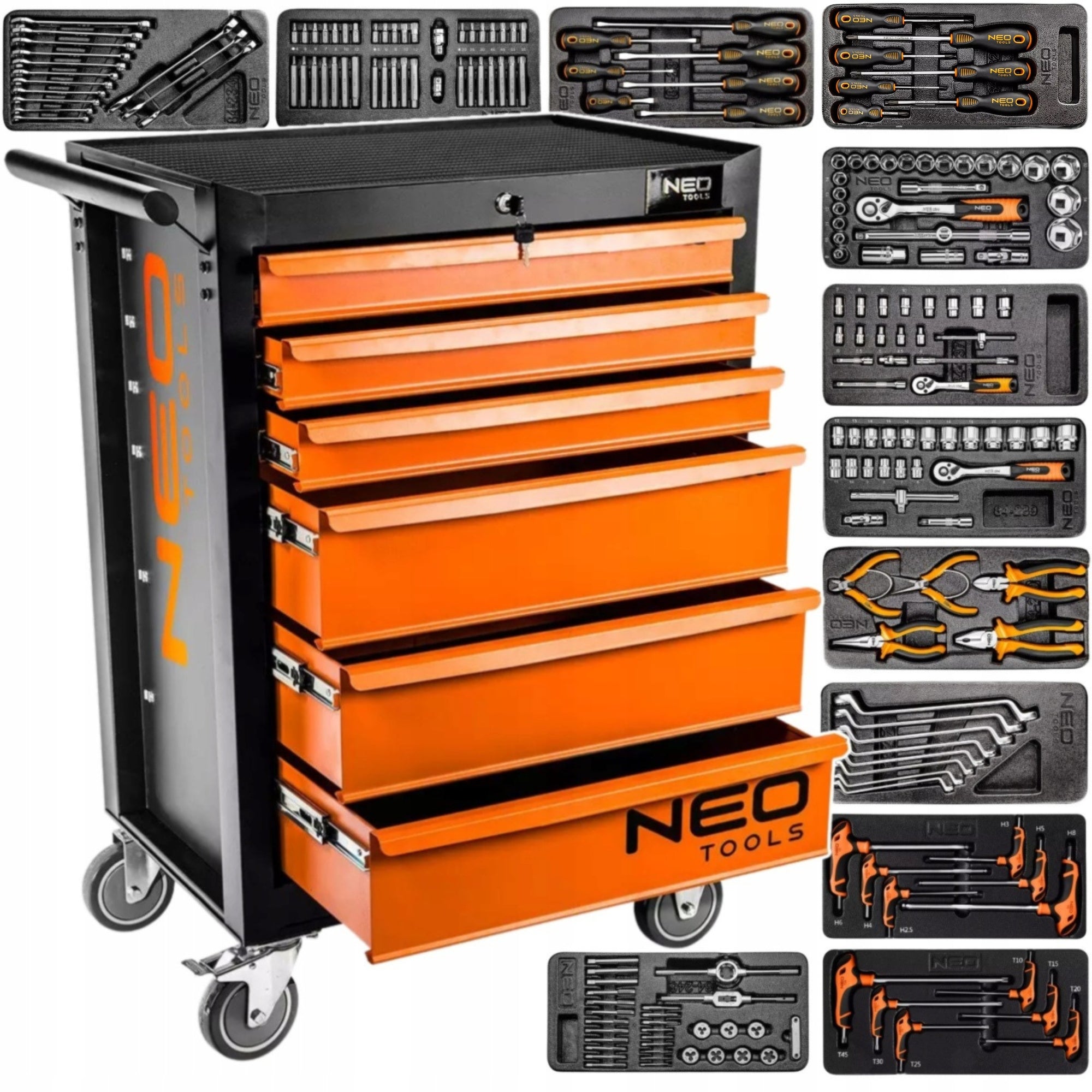 Tool Cabinet Tool Cart with Equipment 192 el. 6 NEO Drawers