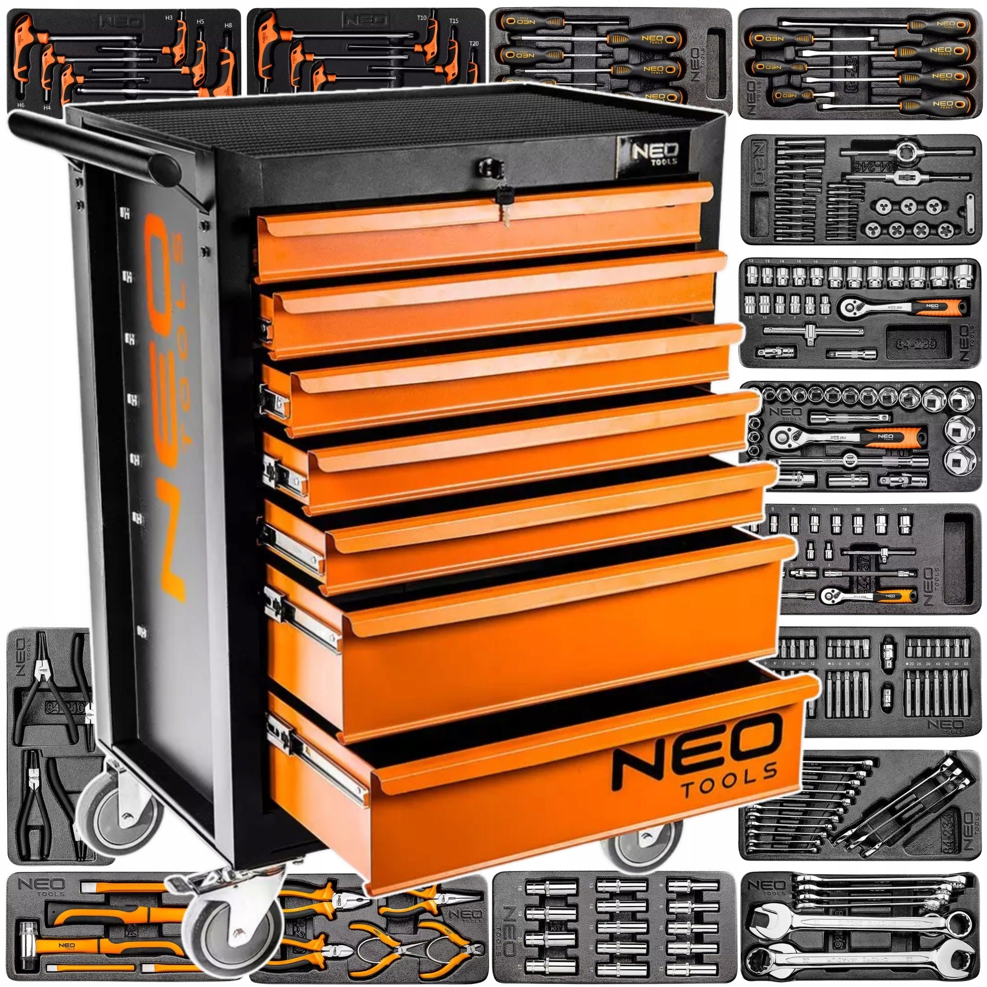 Tool Cabinet Tool Cart with Equipment 215 el. 7 NEO Drawers