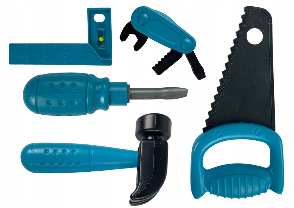 Tool Set Box Saw Drill Blue Brand LEAN Toys