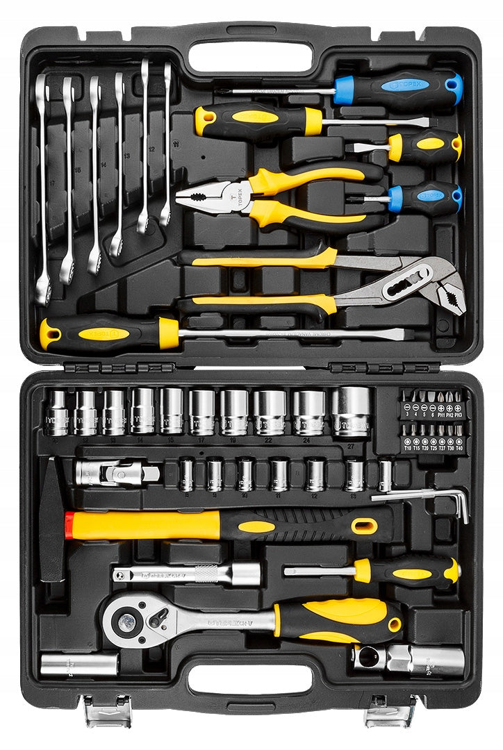 Tool Set Universal Suitcase 56 el. Socket Wrenches TOPEX Brand TOPEX