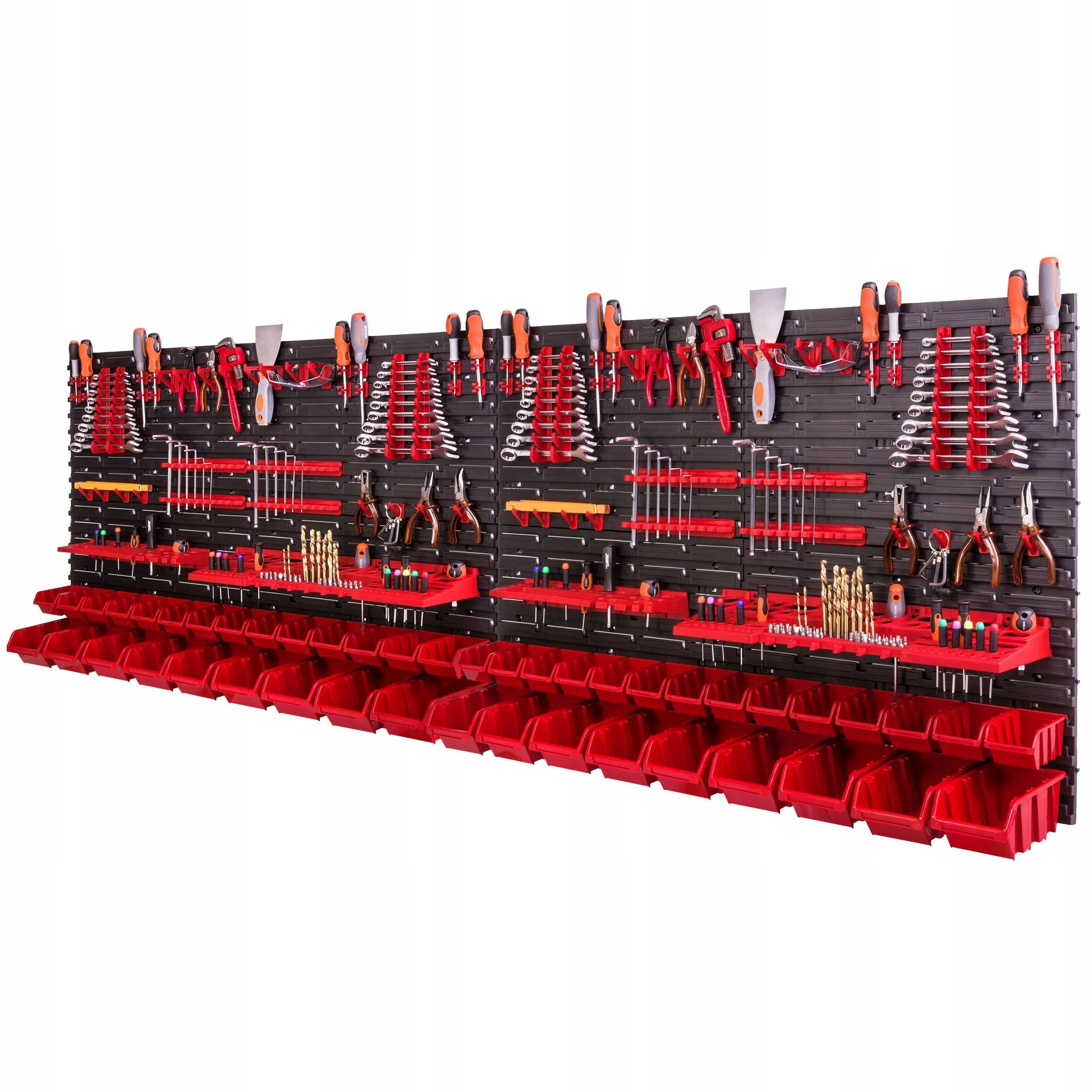 Tool board 46 cuvettes hooks handles 230x78 cm wall workshop Additional features hangable fastening holes for elements