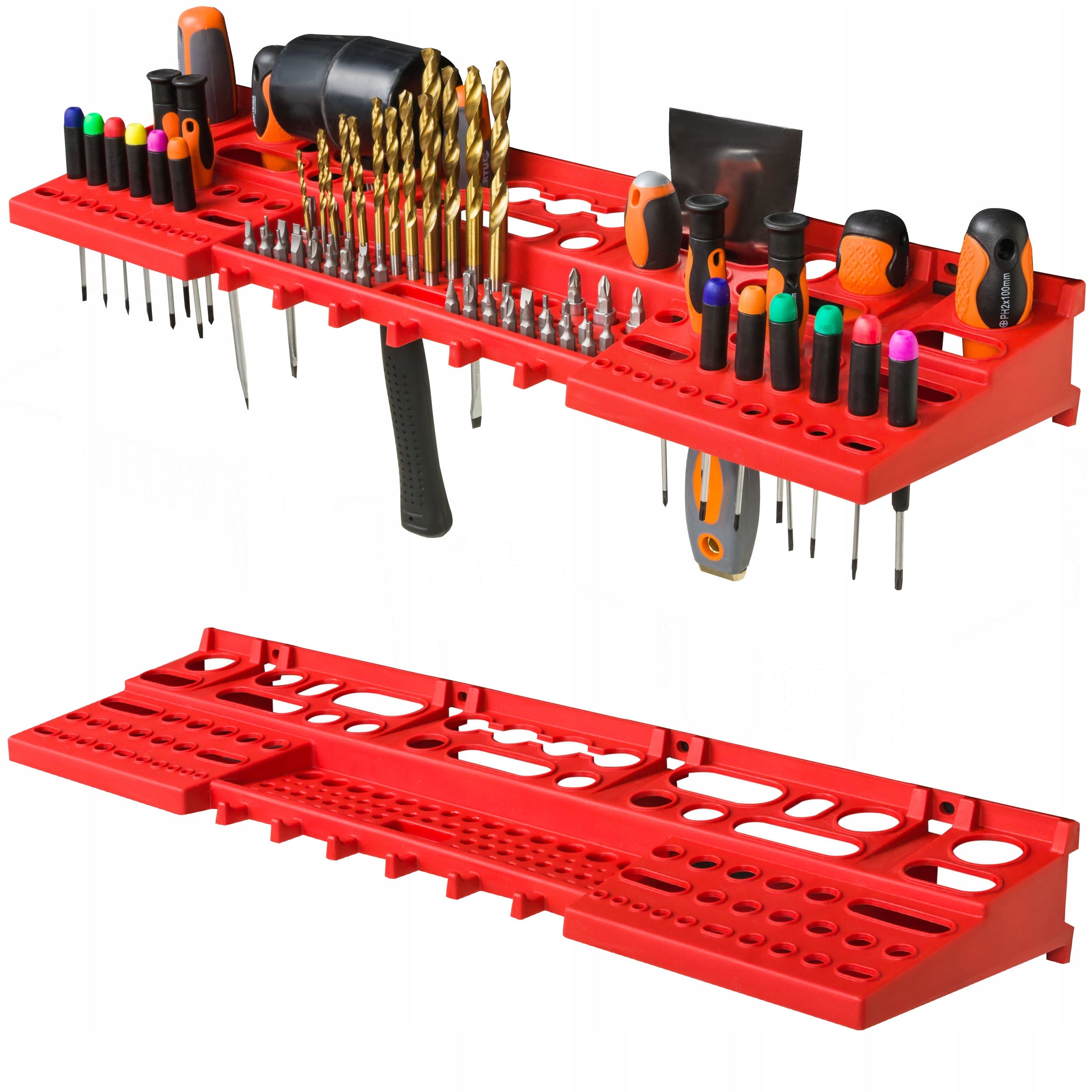 Tool board 46 cuvettes hooks handles 230x78 cm wall workshop Product height 78 cm