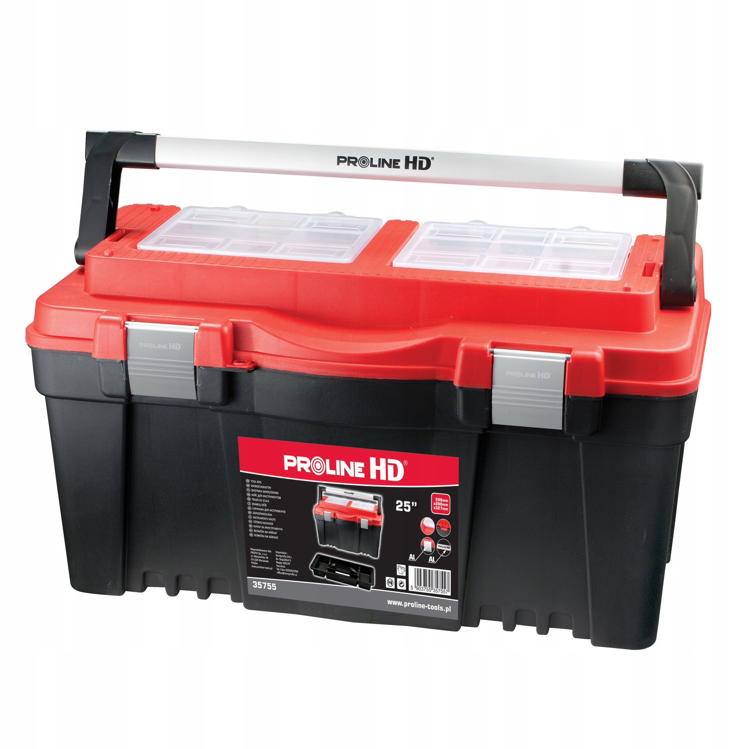 Tool box 25'' 59x25x32cm Spacious lot of space Proline