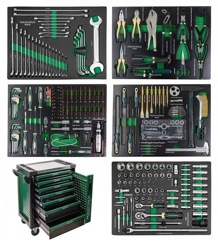 Tool cabinet tool trolley workshop set 274 el. Rockforce Packaging status original