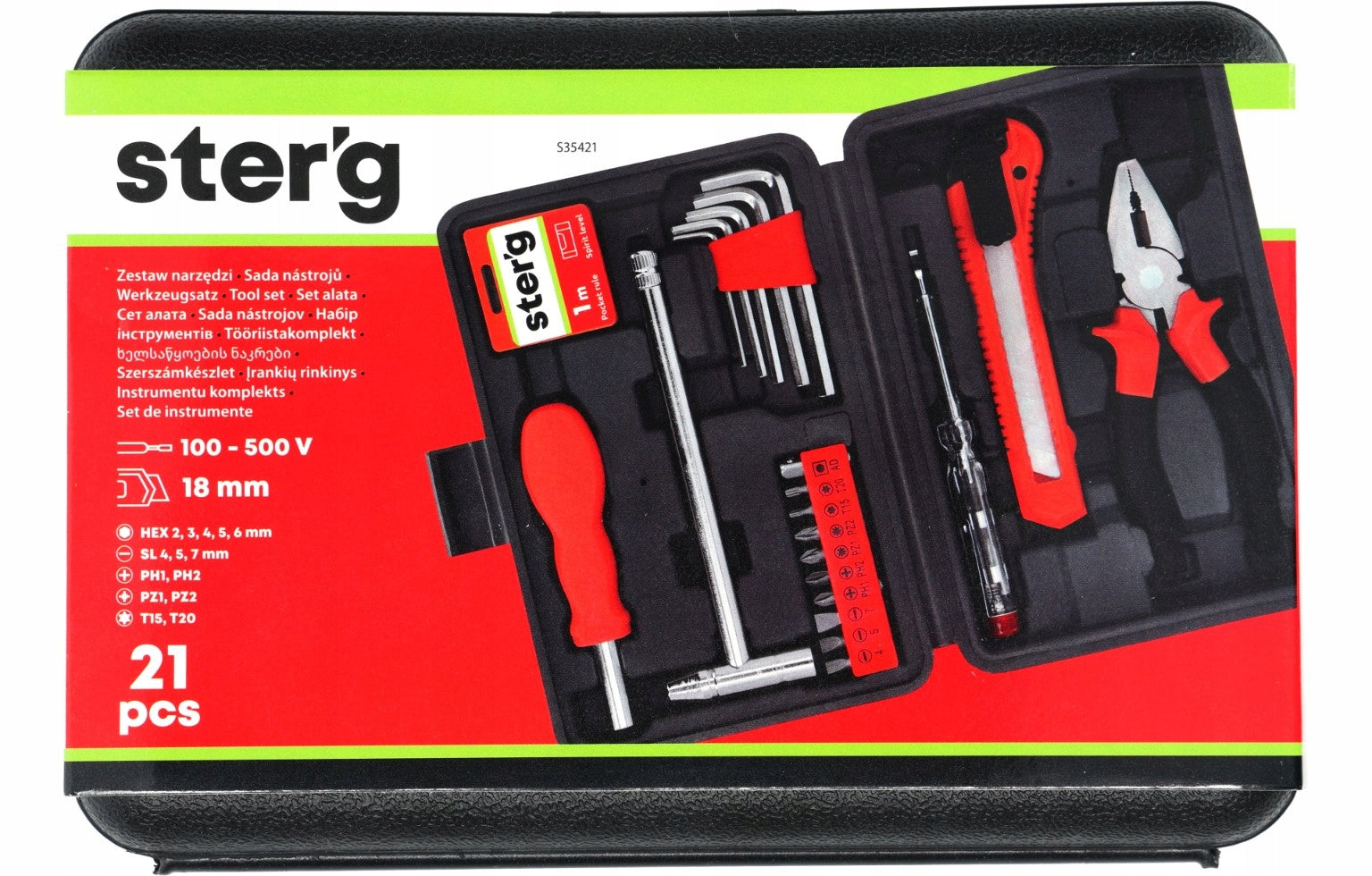 Tool set 21 pcs basic set for home STER'G Brand no brand