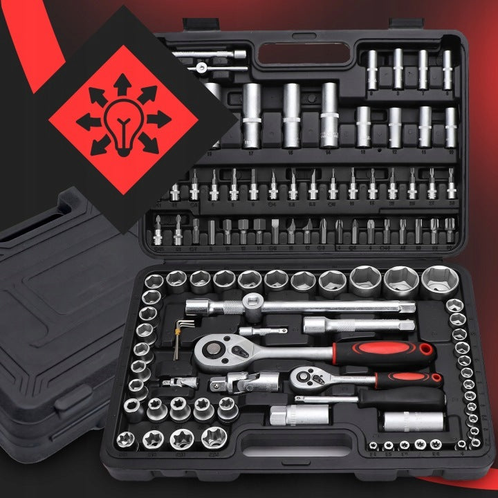 Tool set SUITCASE 108 elements BITS IMBUS ratchet socket wrenches Brand Airpress