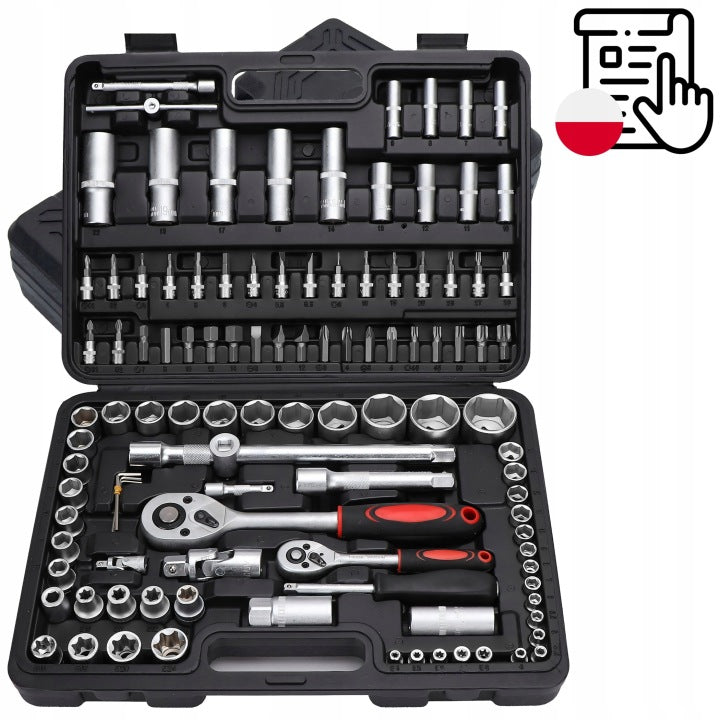 Tool set SUITCASE 108 elements BITS IMBUS ratchet socket wrenches Manufacturer code 75246