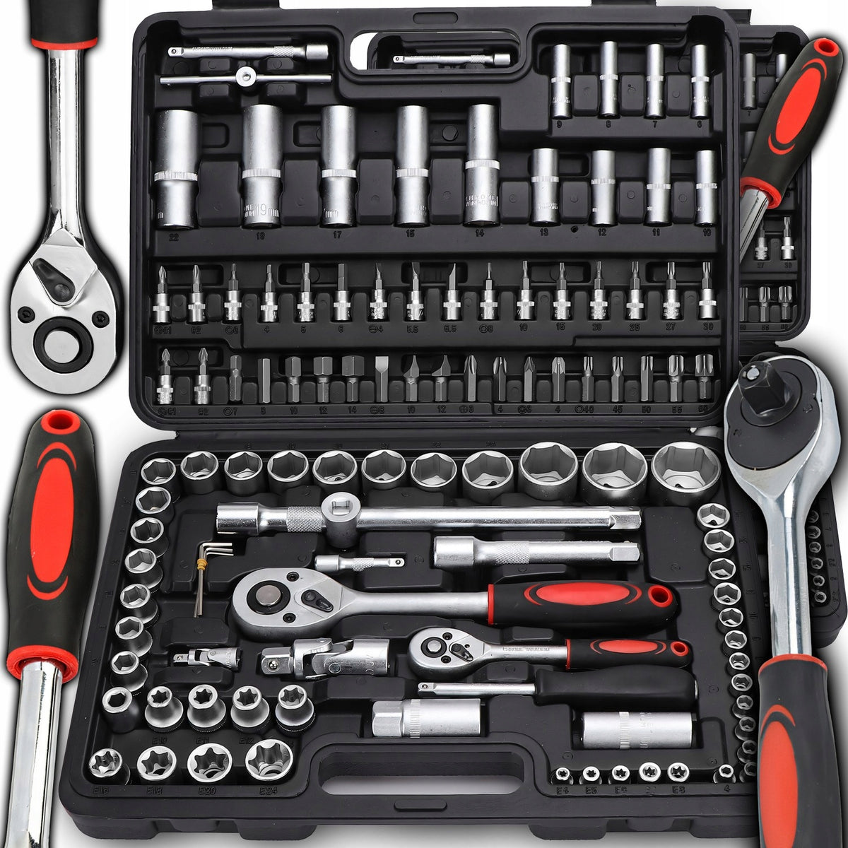Tool set SUITCASE 108 elements ratchet socket wrenches BITS IMBUS Manufacturer code 45852261