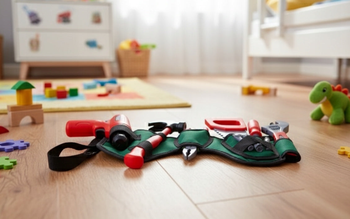 Tools On Green Belt DIY Tool Set For Kids Toy Series Majsterkowicz