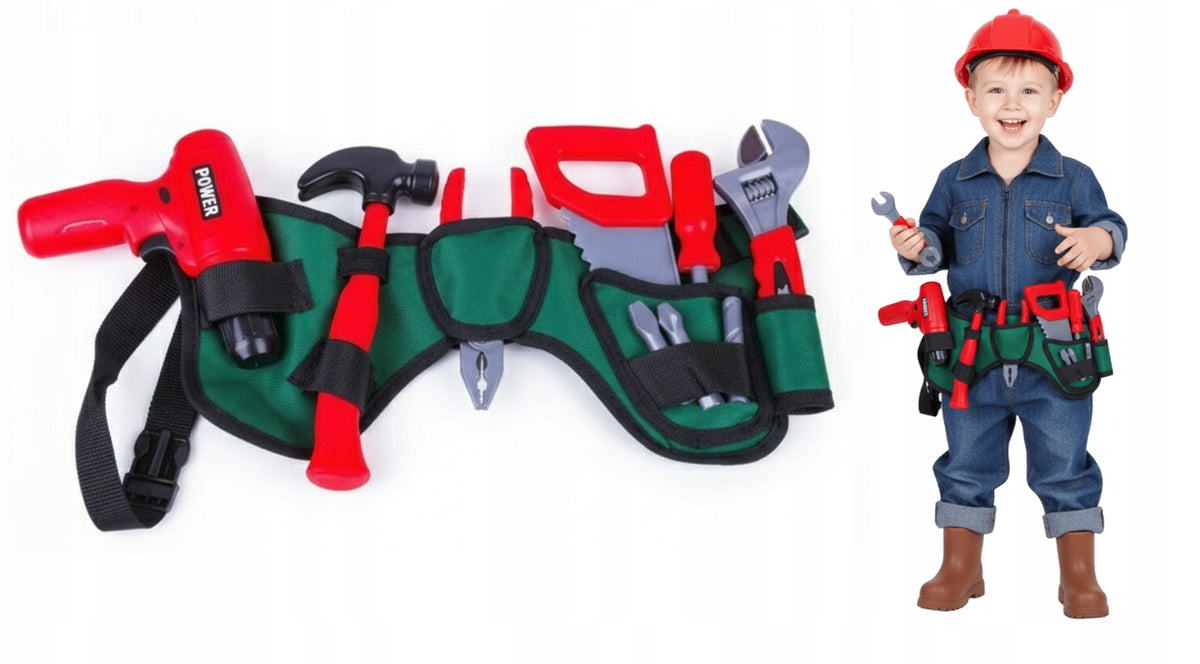 Tools On Green Belt DIY Tool Set For Kids Toy
