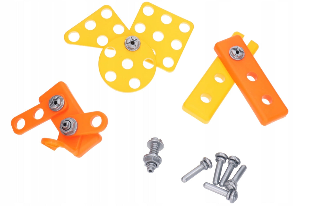 Tools box orange, screwdriver set and accessories 5188 Material plastic