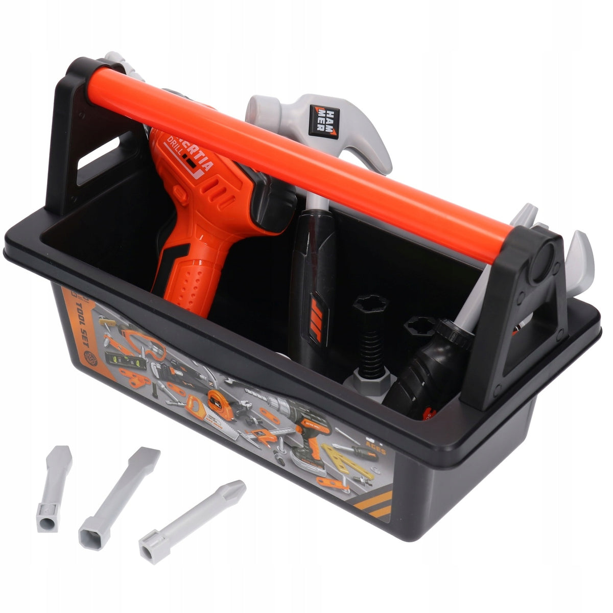 Tools set in box, drill other tools 5184 Brand Biały