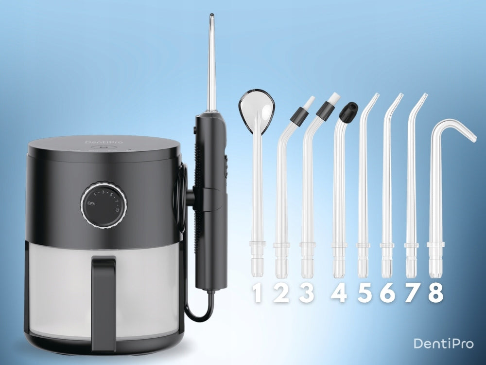 Tooth Irrigator DentiPro 3 Modes + 8 Nozzles - Wireless and Dental Model SWF-07