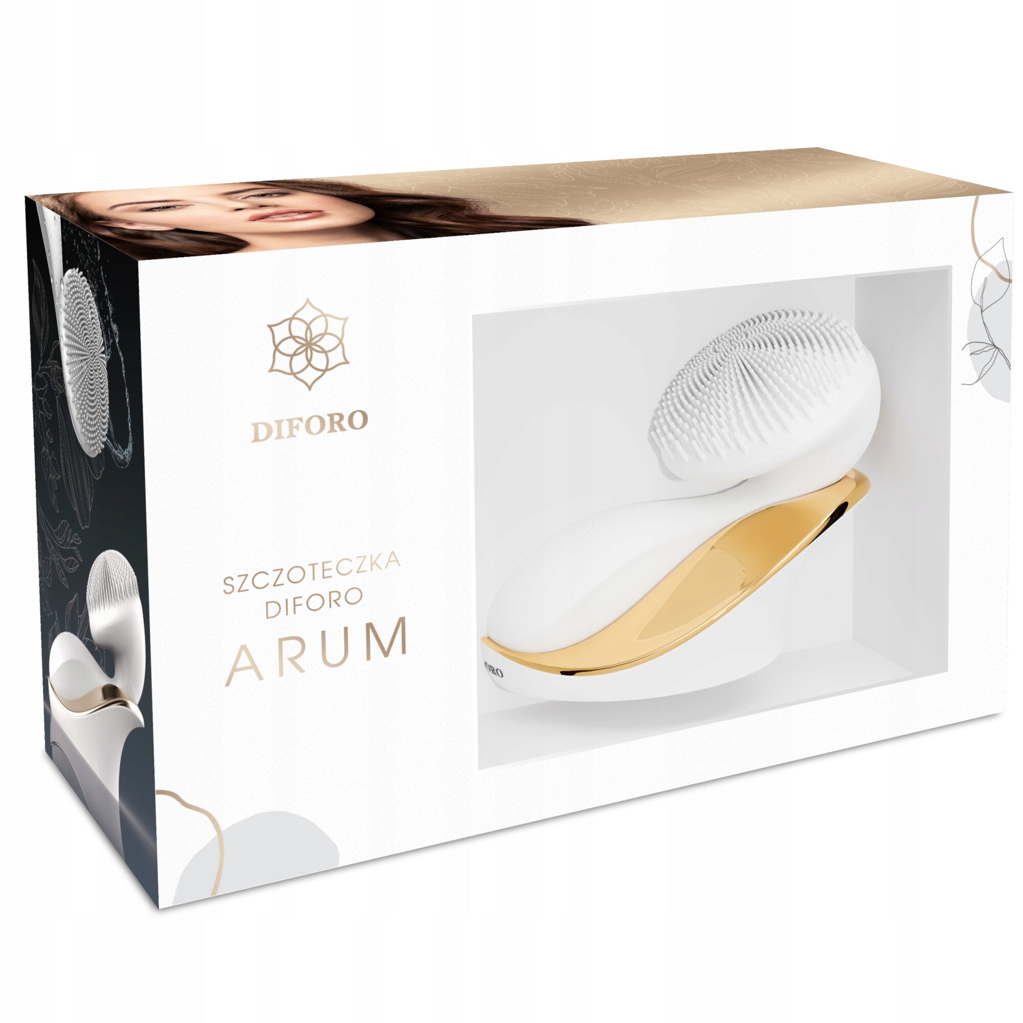 Toothbrush DIFORO Arum White and gold Dominant color yellow/gold