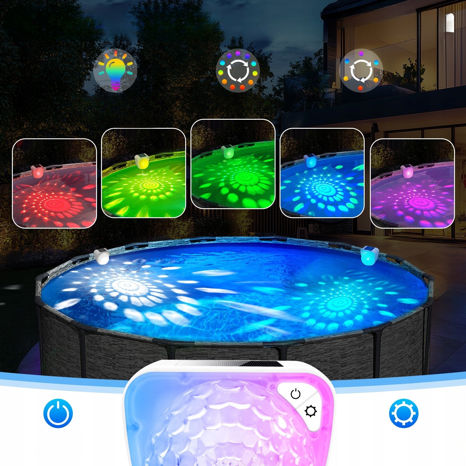 Topool CT286 LED Solar Wall Light for Swimming Pools Manufacturer code CT286