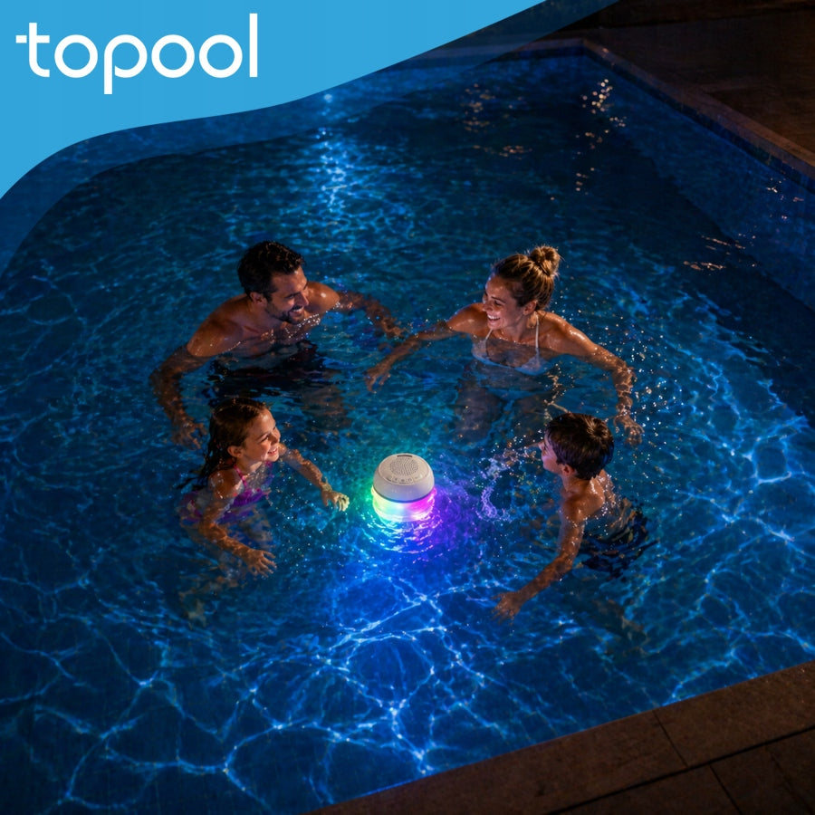 Topool HK703 Bluetooth IP68 Floating Pool Speaker, LED + Thermometer Packaging status original