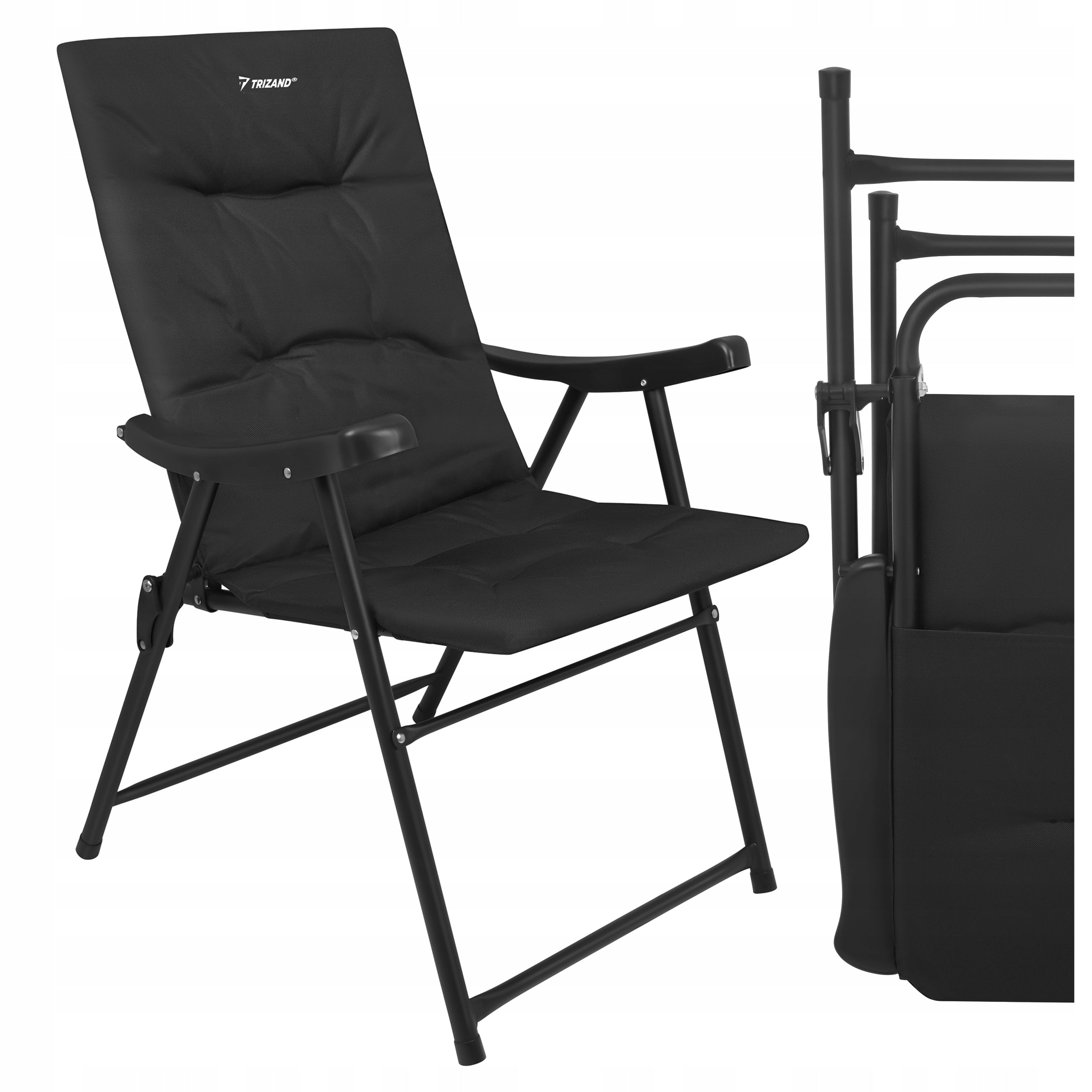 Tourist Chair with Backrest Folding Beach Garden Camping Chair