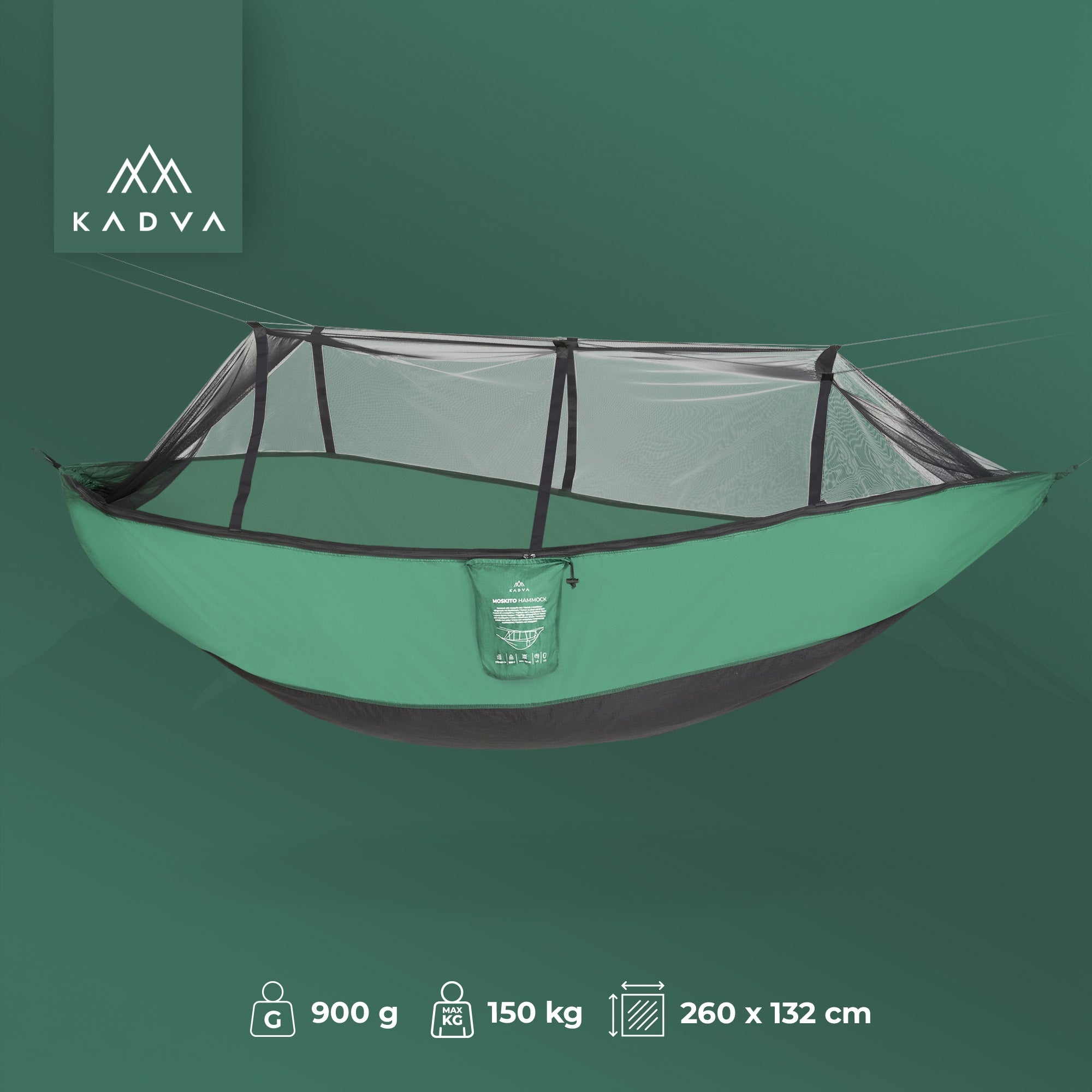 Tourist Hammock KADVA Green Mosquito Net with Tourist GARDEN MOSQUITO NET Packaging status original