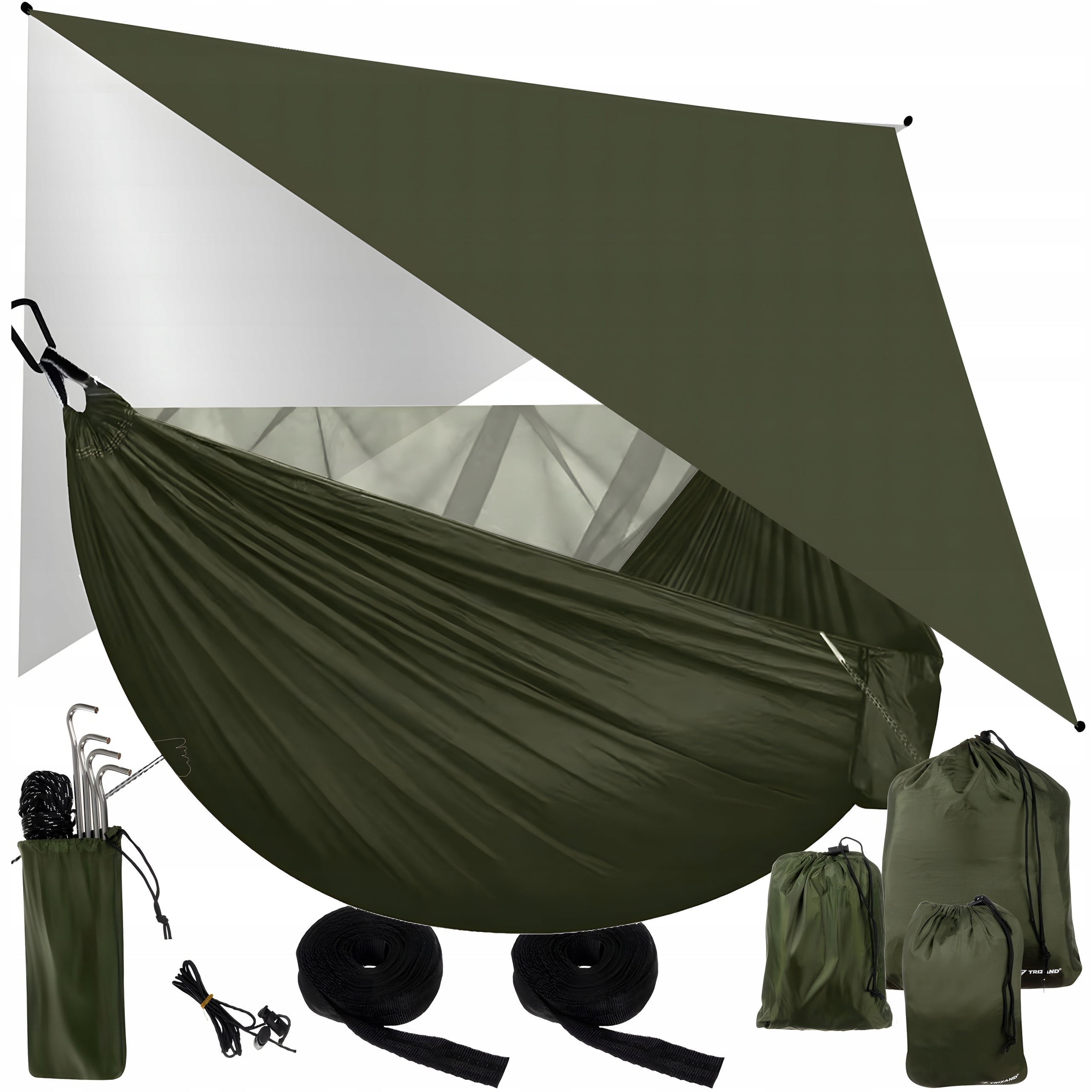 Tourist Hammock with Mosquito Net Survival Traveler for Camping Bushcraft Tarp