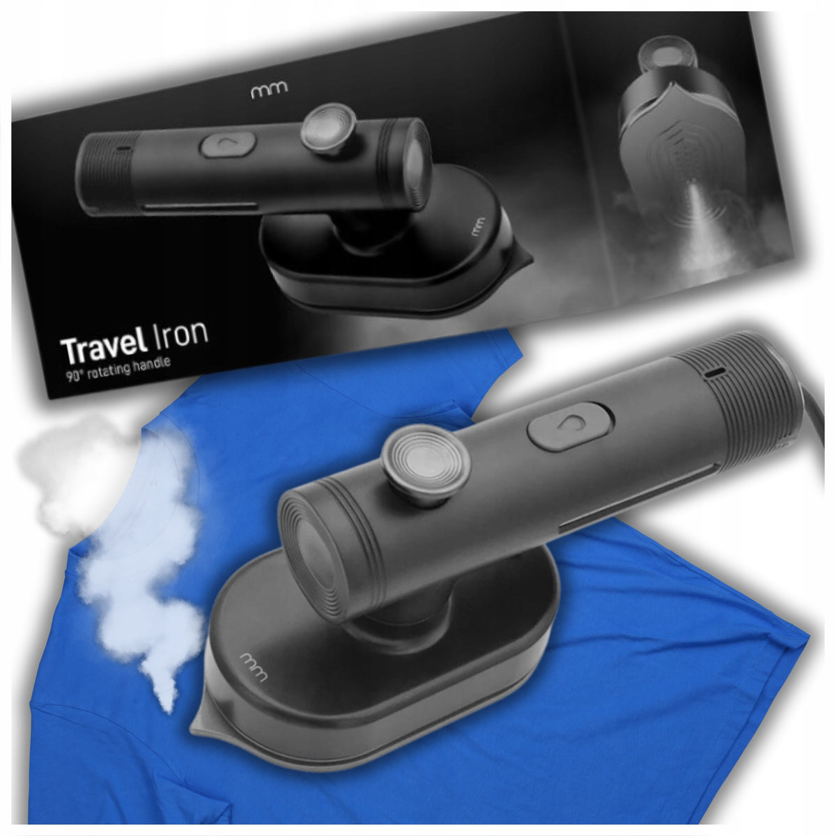 Tourist Iron Small Portable Compact For Hanger Ironing Packaging status original