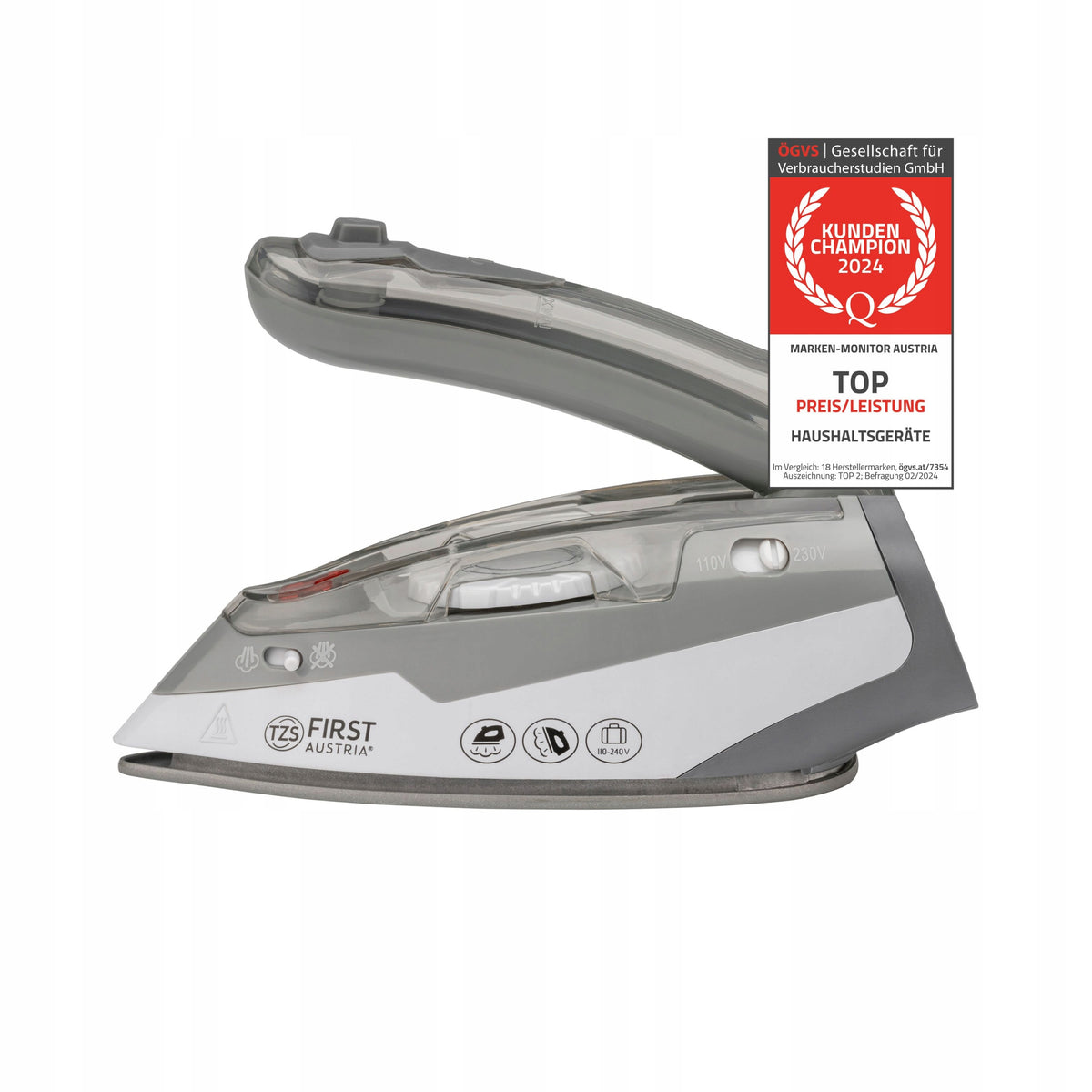 Tourist Iron TZS First Austria Folding Compact Small Lightweight 1100W Manufacturer code FA-5640-3