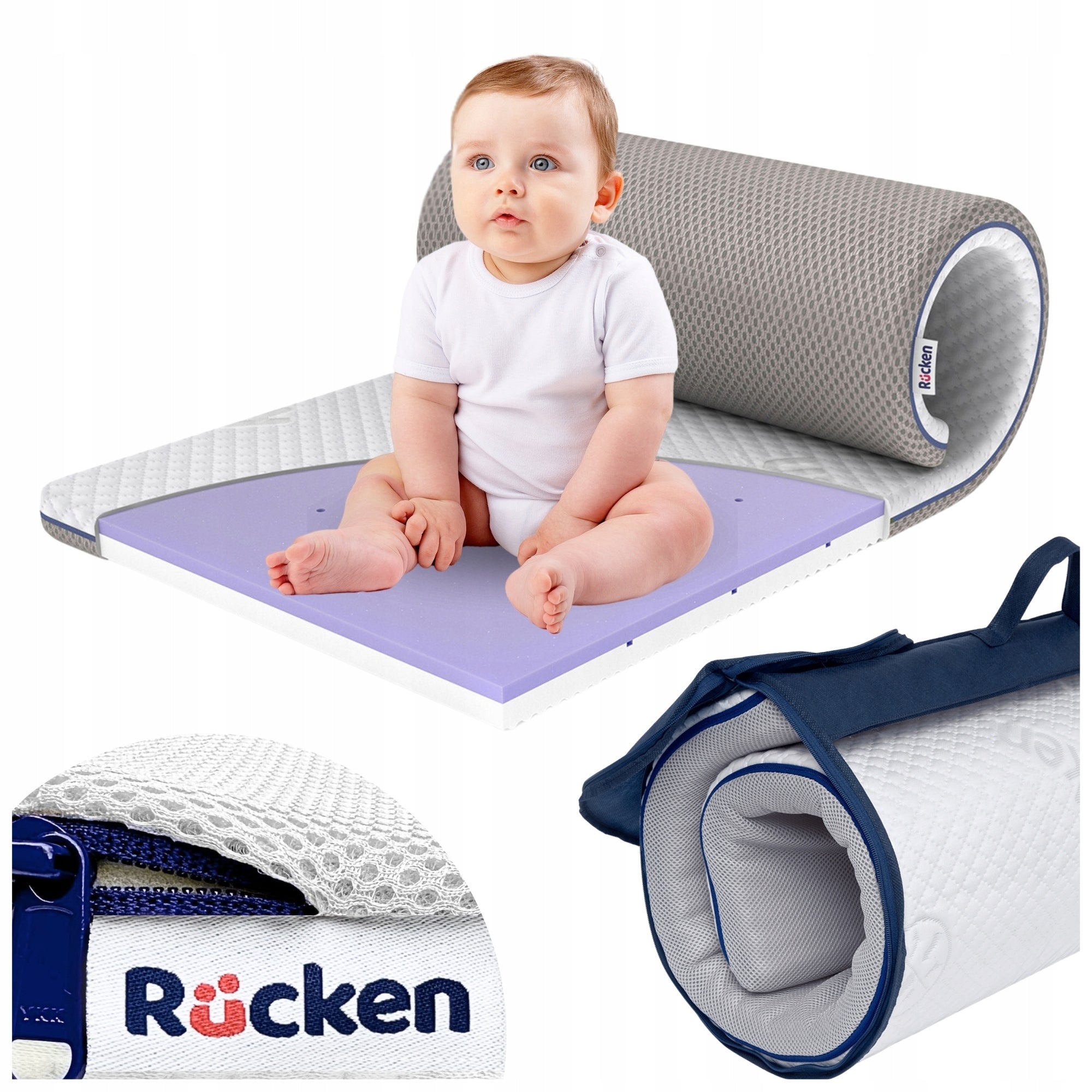Tourist Mattress 120x60 Fits Kinderkraft Joy Antibacterial Foam