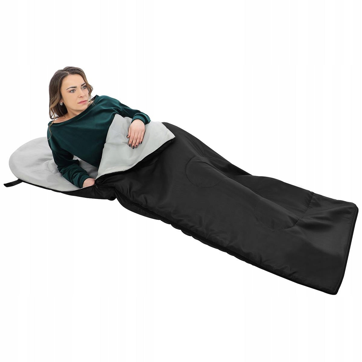 Tourist Sleeping Bag with Hood ENERO QUEST Mummy Quilt 2in1 Lightweight Cover