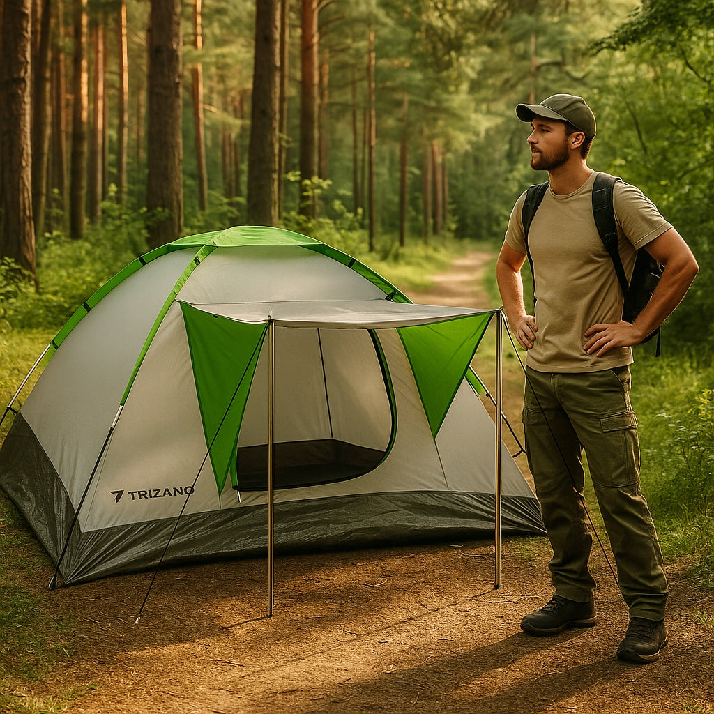 Tourist Tent 4 Person Camping Large Waterproof Family Canopy Manufacturer code NAMIOT MONTANA tURYSTYCZNY