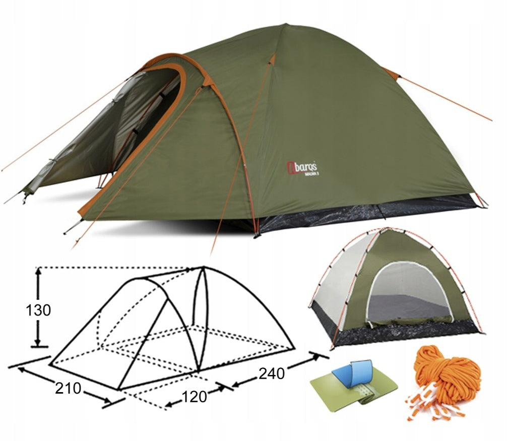 Tourist Tent Malwa 4 Person 3000 mm Tropical Waterproof AbarQs Manufacturer code Malwa 4