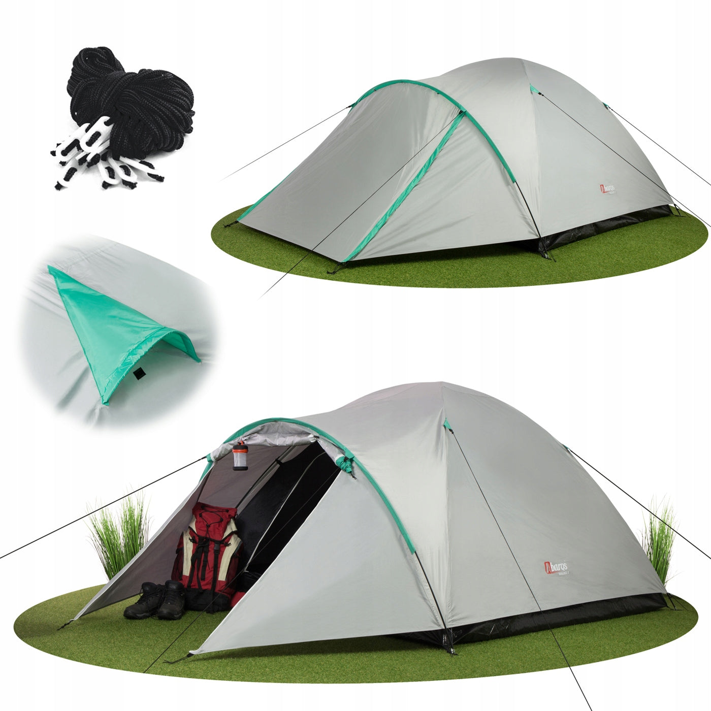 Tourist Tent Malwa 4 Person 3000 mm Tropical Waterproof AbarQs