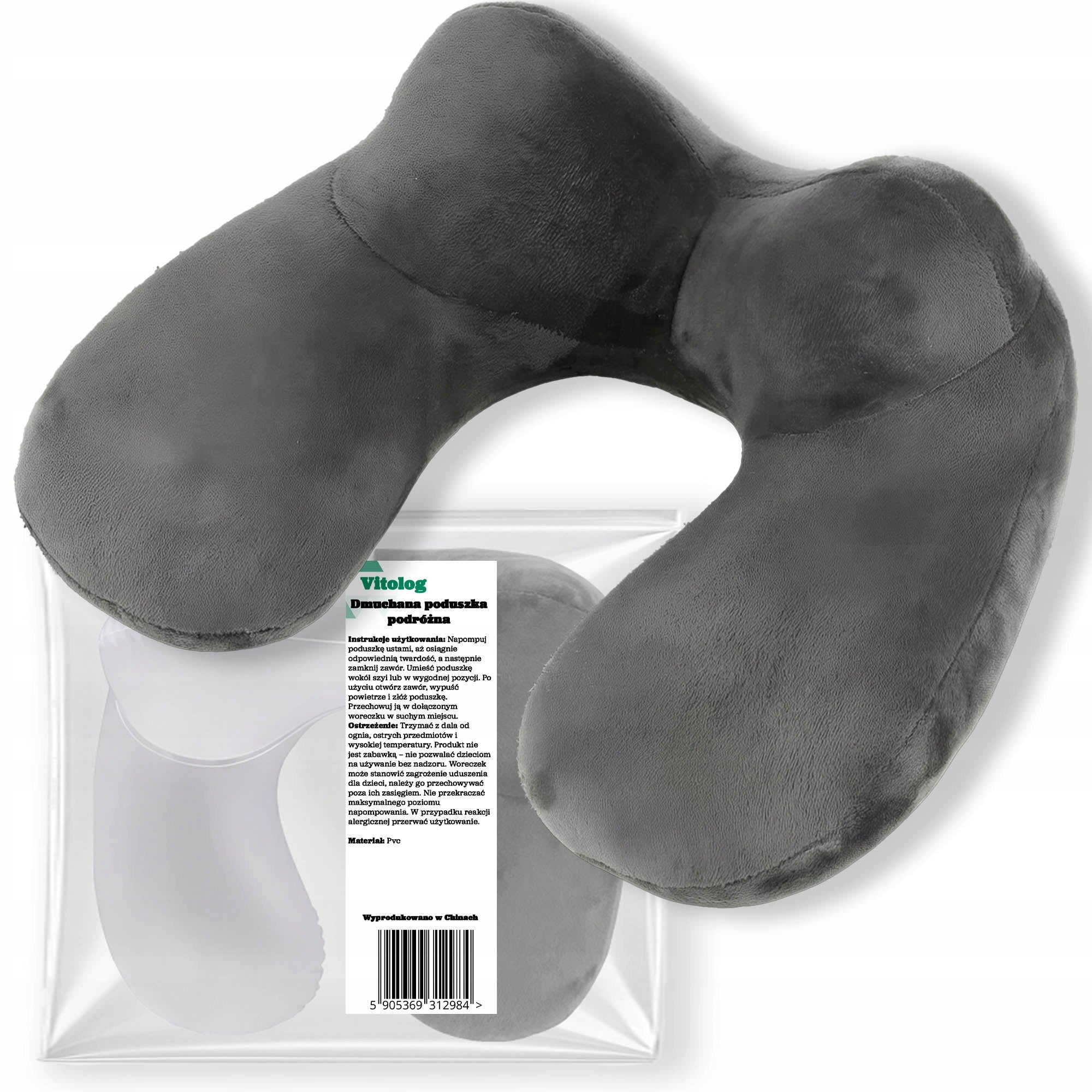 Tourist Travel Pillow Inflatable for Airplane Rogal for Neck Sleeping