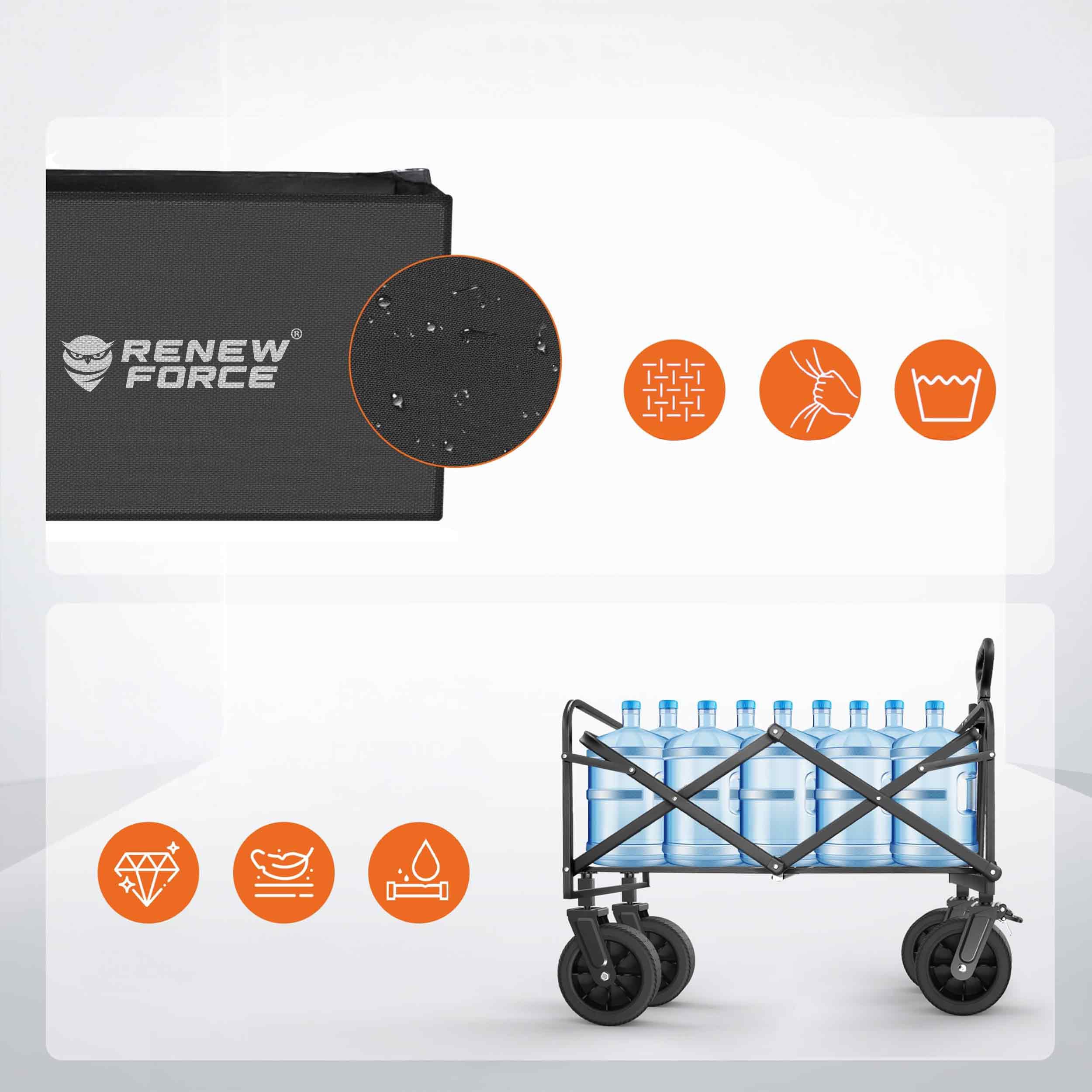 Tourist Trolley Folding Garden Transport Wheels OFF-ROAD 120L +GRID Kind trolley