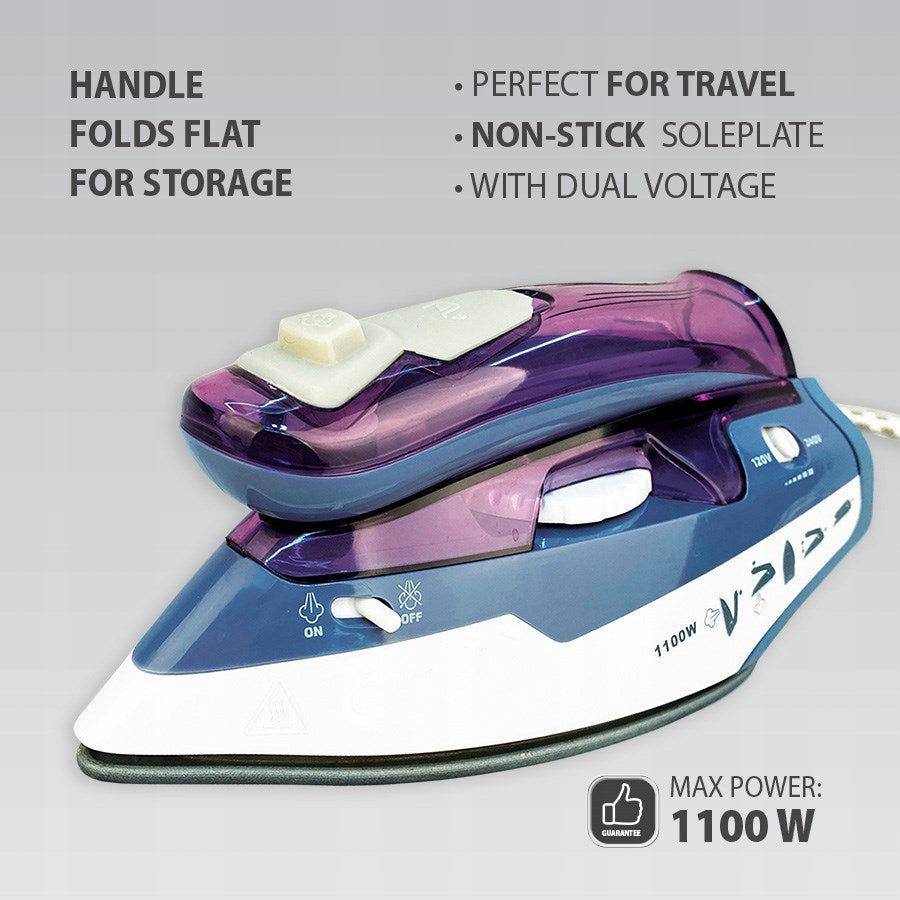 Tourist iron 1100W MR-317T MAESTRO Dominant color blue
