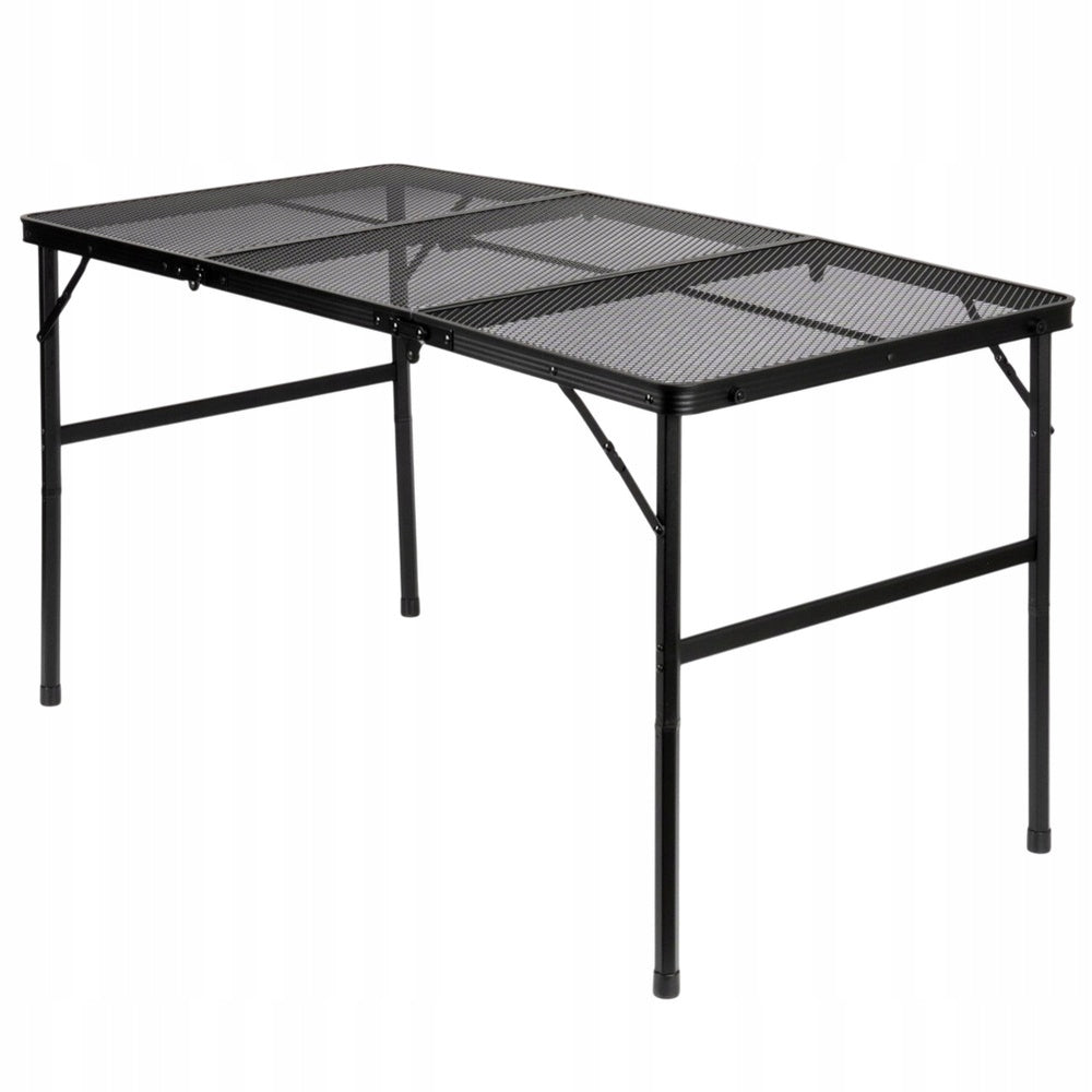 Tourist table folding aluminum black 2in1 120x60x37/66 cm Brand Vilde