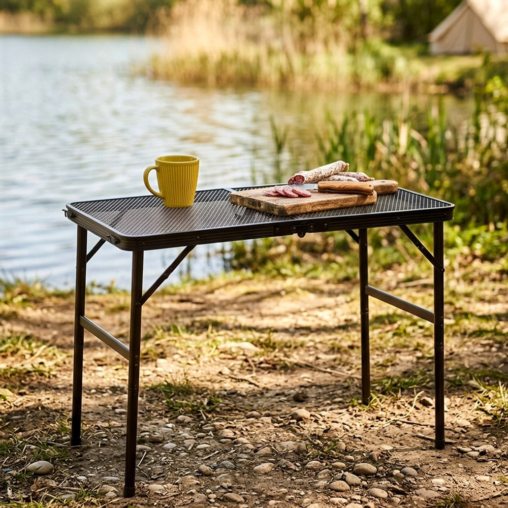 Tourist table folding aluminum black 2in1 80x40x37/66 cm Manufacturer code 5900670121553