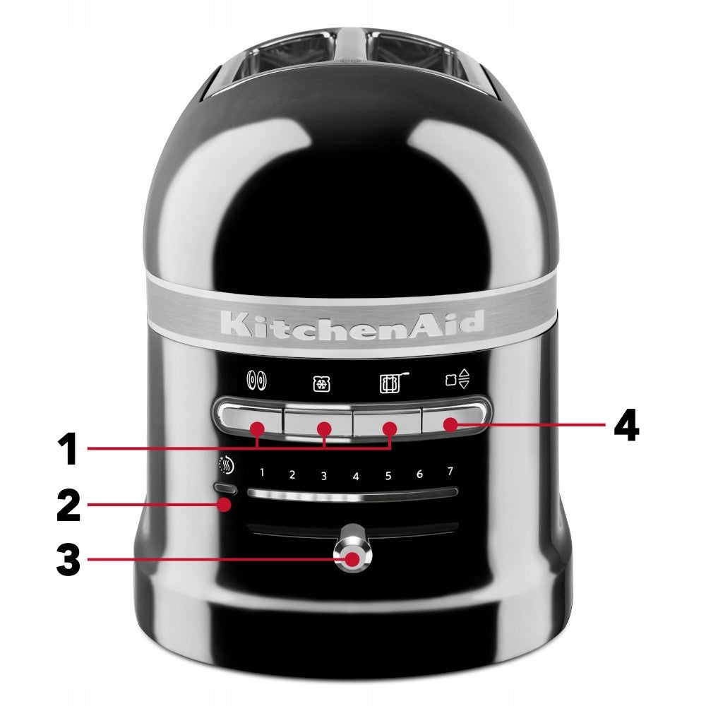 Toustovač KitchenAid AID 5KMT2204EOB černý, 1250 W Dominant color black