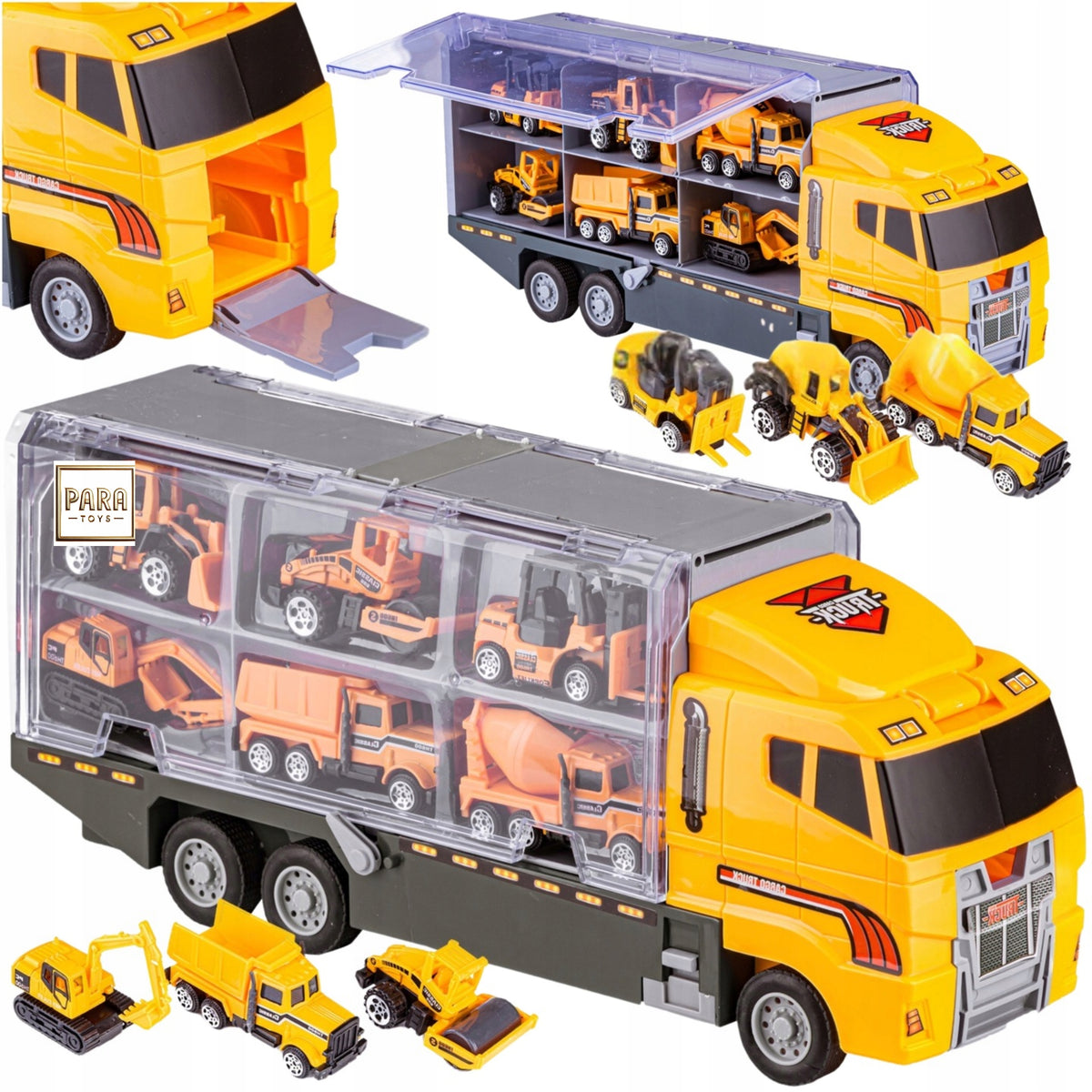 Tow Truck Tir Truck Set of 6 Cars Car Machine Building XL Set