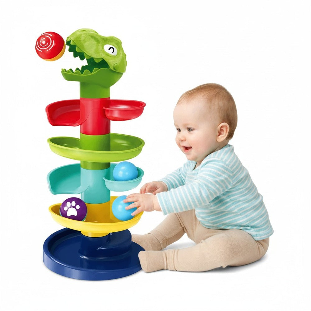 Tower With Balls Ball Track Dinosaur Slide Rattles For Kids Packaging status original