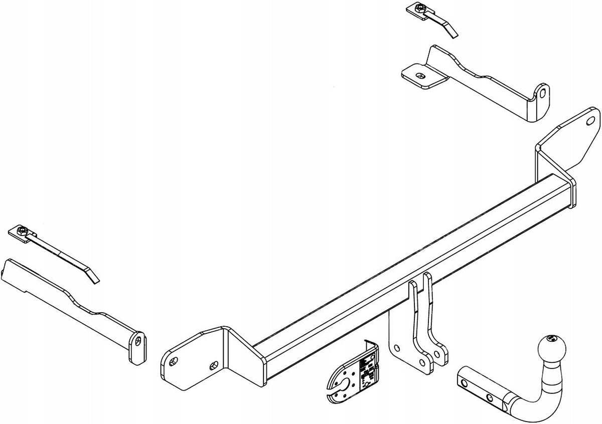 Towing Hook+MODUL7pin FIAT Punto since 2012-2018 Packaging status original