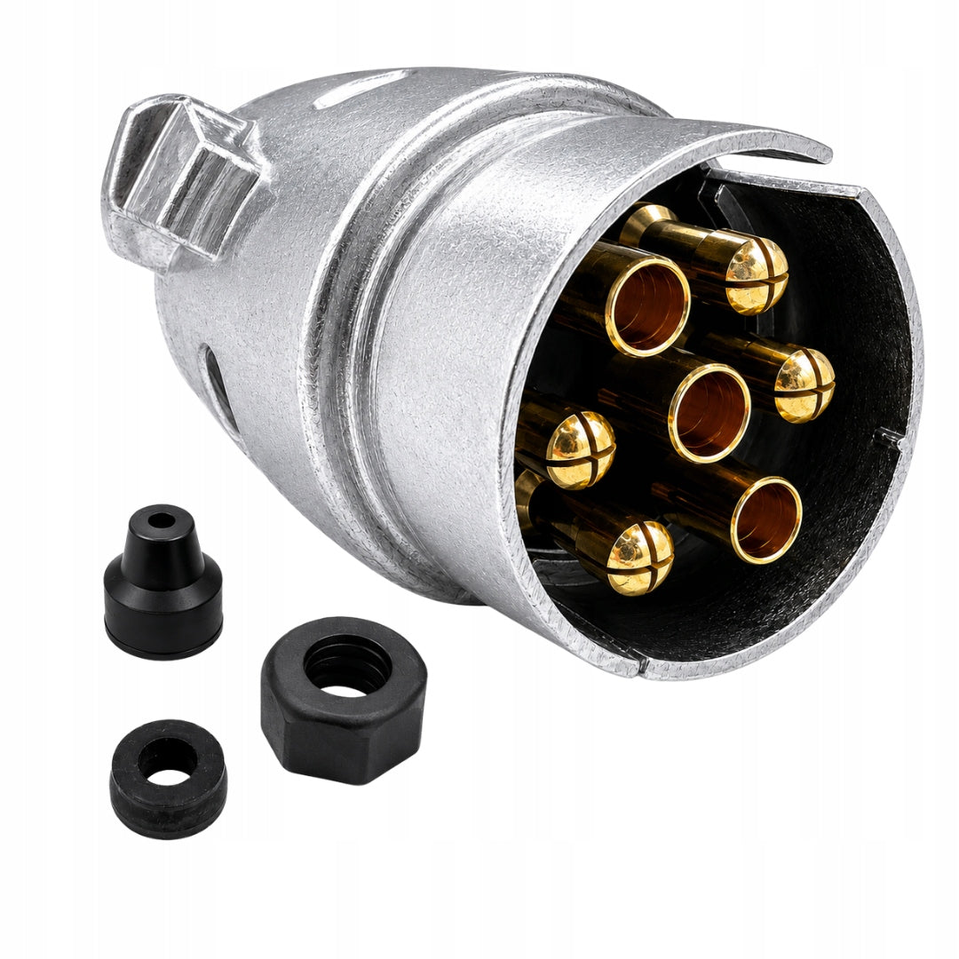 Towing Hook Plug Socket 7 PIN Aluminum Trailer Cover Set Packaging status original