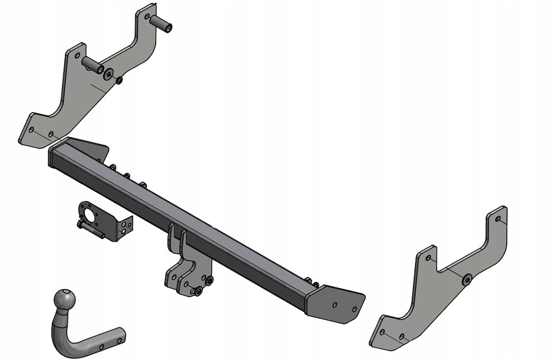 Towing hook Dacia Sandero I since 2008 12/2012 beam 7 PIN Packaging status replacement