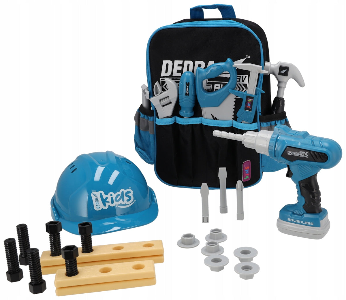 Toy Creative Screwdriver Tools Backpack Set for Baby DEDRA Kids Manufacturer code M315.006 dla Małego Majsterkowicza