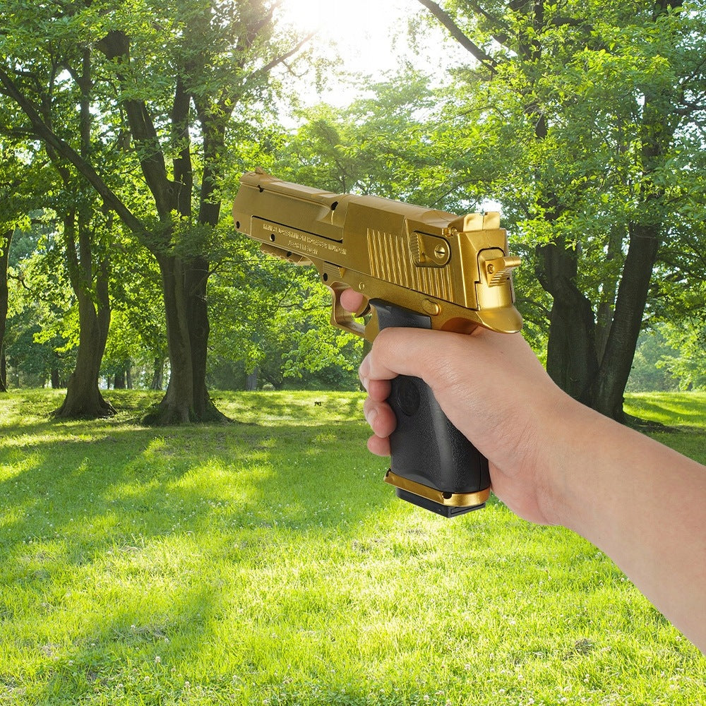 Toy Gun Gold Rifle with Auto Scale Ejection For Kids +50 Balls Brand no brand