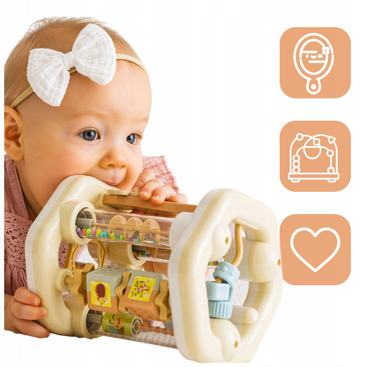 Toy Roler Dumel for crawling Rattle Sensory Mirror 6m+ Manufacturer code Roler do raczkowania