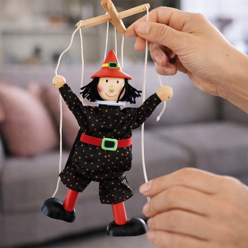 Toy Wooden Puppet Wizard Leon Brand Legler