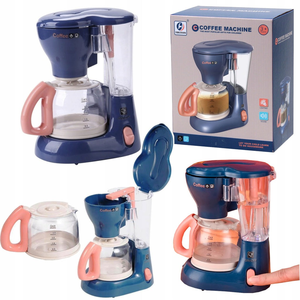Toy coffee maker for toddler jug light LED effects Brand Luxma