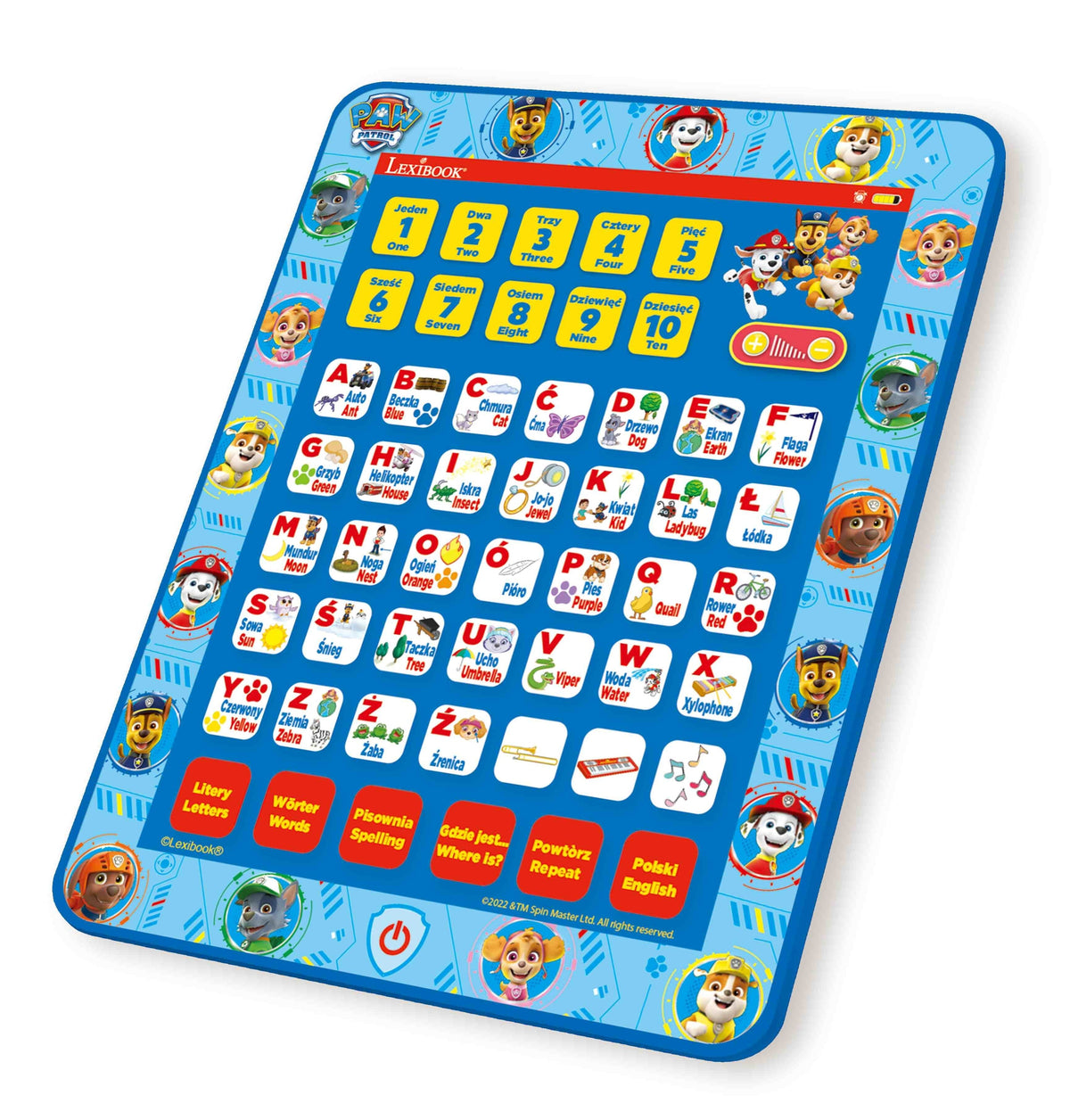 Toy educational tablet bilingual LEXIBOOK Polish-English Paw Patrol Brand Lexibook